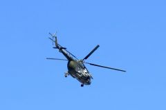 Přelet vrtulníku Mil Mi-171 z 22. základny vrtulníkového letectva z Náměště nad Oslavou. Foto: Milan Krčmář